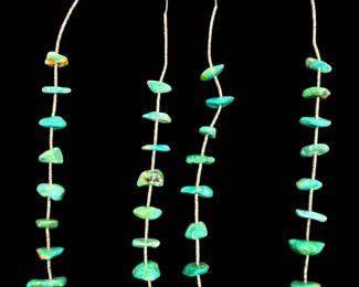 Two Beaded Turquoise Necklaces 218g