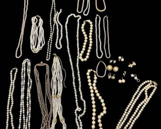 Many Vintage Pearllook Necklaces, Bracelets  Earrings