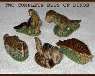 There are 2 Complete Sets of Wade Dinosaur Whimsies; Showing One Set Here 