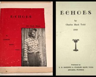 1948 Book by Charles Mack Todd Published in Arcadia FL Titled "Echoes"