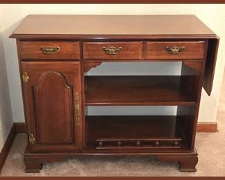 Nice Bar Cart with HIdden Wheels