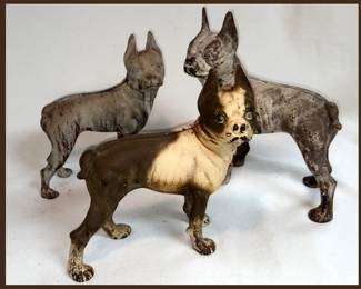 Boston Terrier Cast Iron Door Stops