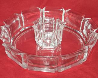 William Bounds MCM Lucite 2 Piece Chip and Dip Set