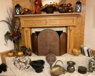 Assorted fireplace items