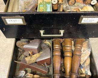 Just an idea of how full the drawers are in metal cabinet  