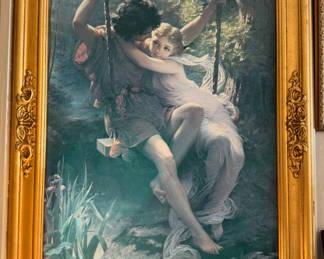 1873 Springtime by Pierre Auguste Cot Gilt Wood Ornate Frame