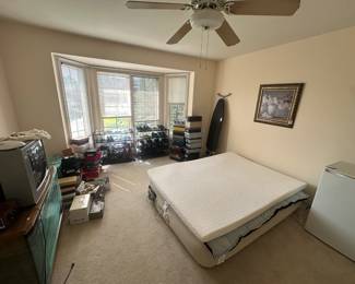 inflatable mattress with topper, mens shoe collections, and vintage TV's