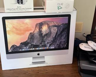 new iMac apple computer, security systems, Ipads, and wifi routers