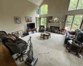 Entire family room set available, Dyson vacuum with professional car set, sharp flatscreen TV, TV stand, DVD, VCR, Surround sound system, and so much more