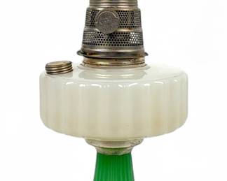 Aladdin 'Jadeite' Corinthian Oil Lamp