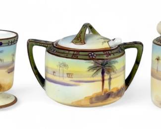 Nippon Desert Porcelain Sugar, Salt & Pepper