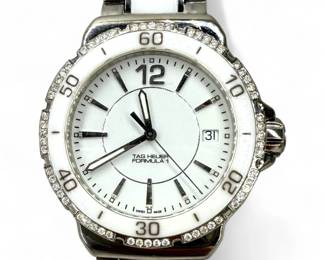 Tag Heuer “Formula 1” Diamond Stainless Steel & White Ceramic