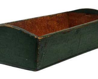 Large early dough box in original green paint