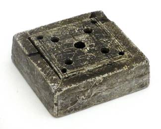 Rare early folk art soapstone inkwell