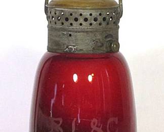 Rare fixed-globe lantern from the Boston, Lowell & Concord Railroad, 1880s