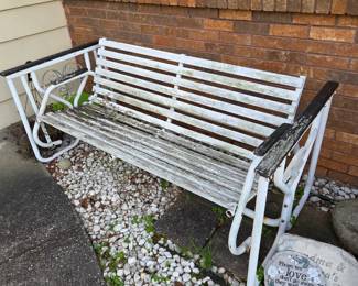 outdoor furniture, slider bench