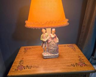 Table lamp (top of side table)