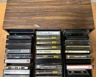 AAA218 - Cassette Tapes And Storage Container