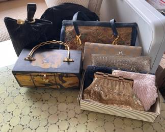 AAA131 - Japanese Wooden Box Purse & More Vintage!