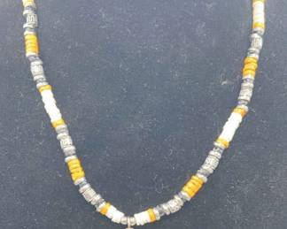 AAE111- Pittsburgh Steelers Fan Puka Shell Style Beaded Necklace