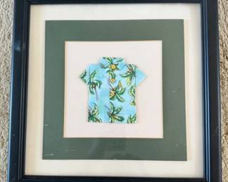 AAA203 - Framed Miniature Aloha Shirt