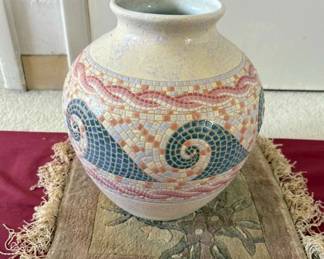 AAA048 Mosaic Vase & Mat