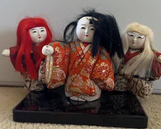 AAA256- Vintage Japanese Kimekoni Dolls 
