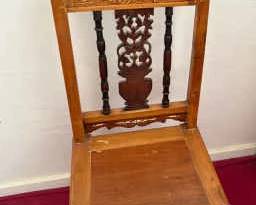 AAA031 Antique Carved Wood Chair 