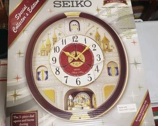 AAA036 Special Collector's Edition Seiko Clock Melodies In Motion w / Swarovski Crystals