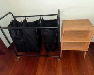 AAE410 Rolling Laundry Hamper with Stackable Shelves