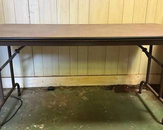 AAA211 - Two Faux Wood Folding Tables 