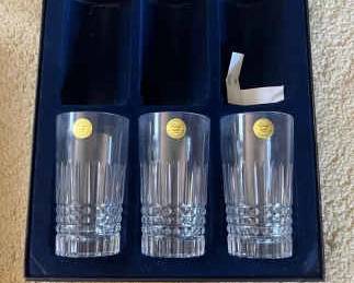 AAA079 3 Genuine Lead Crystal Cups
