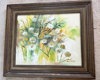 AAA201 - Original Oil Flower Painting In Canvas 