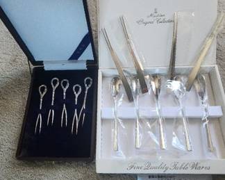 AAA150 - Vintage Dessert Spoons and Silver Dessert Forks Sets