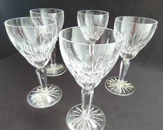 AAA047 - Antique Crystal Wine Glasses (5)