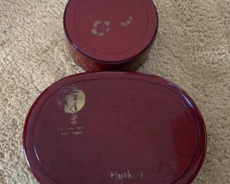 AAA234 - Small Japanese Like Lacquered Storage Boxes