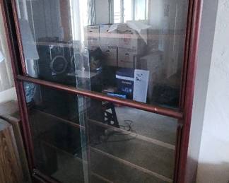 AAA081 - Wooden and Glass Display Cabinet 