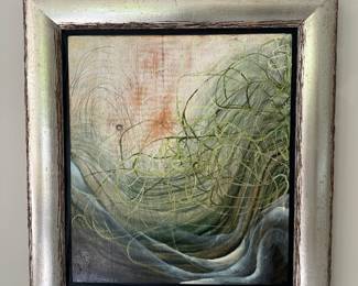 "The Pond, #16," by Brian Rutenberg (20th century) oil and pencil on paper
