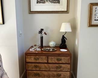 A Jacobean-style stained oak four drawer chest, 19th century,