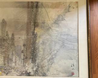 Detail of Chen Chi's "5th at 57th Street."