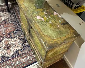 19th C. hand painted bridal chest.