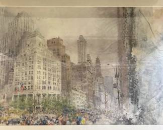 Detail of Chen Chi's "5th at 57th Street."