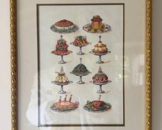 Vintage print originally published in "Mrs. Beetons' Jellies, Creams and Sweet Dishes" 1868.