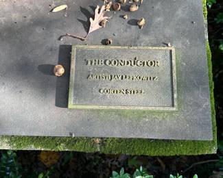 Bronze plaque for 'The Conductor' by Jay Lefkowitz.