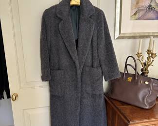 Laura Biagiotti 60% grey alpaca coat. 