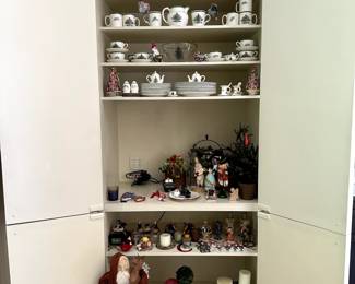 Multiple seasonal decorations. 