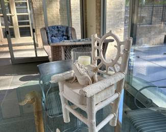 'Frogged Chair' By Frank Fleming (b. 1940). Porcelain. 17"H