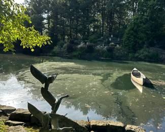 Another view of "Geese Landing" by David Norris (20th century). 