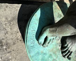 Signature of Gumery sculpture