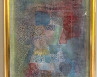 "Study for Round Midnight." by Robert Natkin (b. 1930) acrylic and pencil on paper.